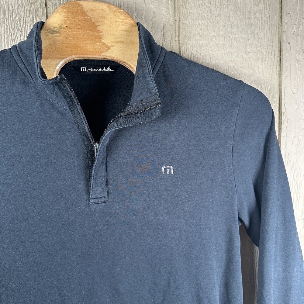 Travis Mathew Cloud 2.0 Quarter 1/4 Zip Pullover Sweatshirt Men Large Black Golf